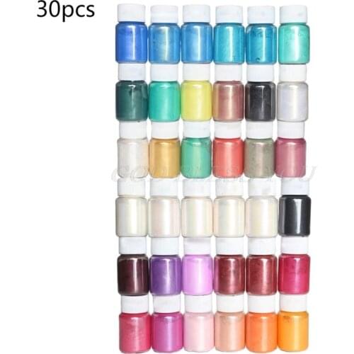 30 Colors Glitter Powder DIY Handmade Epoxy Resin Dye Pigment Cosmetic Supplies Drop Shipping