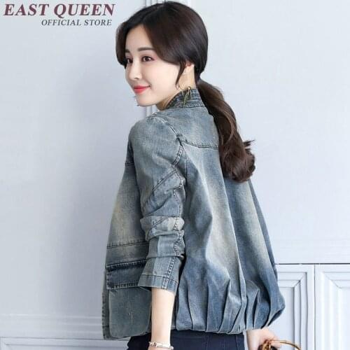 Jean jacket 2020 women autumn winter fashion outerwear denim jeans jacket women streetwear female ladies jeans jackets NN0967
