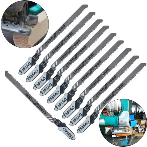 10pcs HCS Jig Saw Blade Curve Cutter 101AO For Woodworking Plastic Cutting Tools