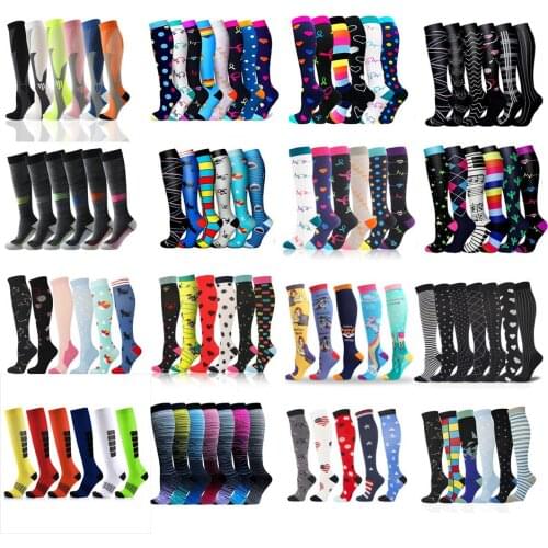 Compression Socks Varicose Veins Dropship Soccer Sports Socks Unisex Wholesale Outdoor Sport Cycling Socks Running Fitness Socks