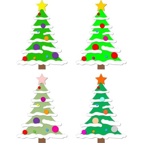 New Christmas Tree Puzzle Wooden Die Scrapbooking N84 Cutting Dies Multiple Sizes Compatible With Most Die Cutting Machines