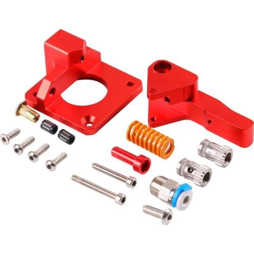 Aluminum Upgrade Dual Gear Mk8 Extruder for Extruder CR10 CR-10S PRO RepRap 1.75mm 3D Parts Drive Feed double pulley