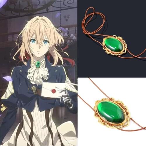 Violet Evergarden Cosplay Necklace Pendant Fashion Jewelry Collar Halloween Cosplay Costume Accessories
