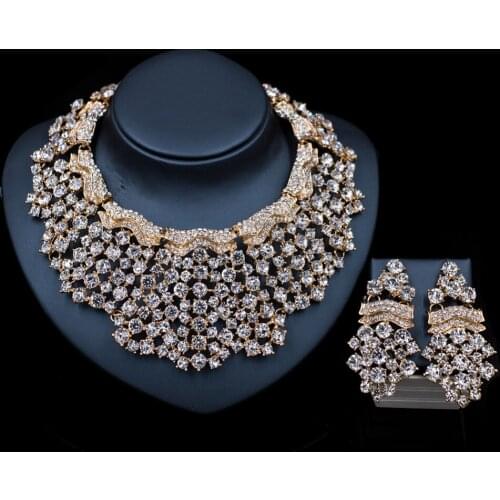 LAN PALACE turkish jewelry sets bridal necklace and earrings austrian crystal necklace african jewelry set free shipping
