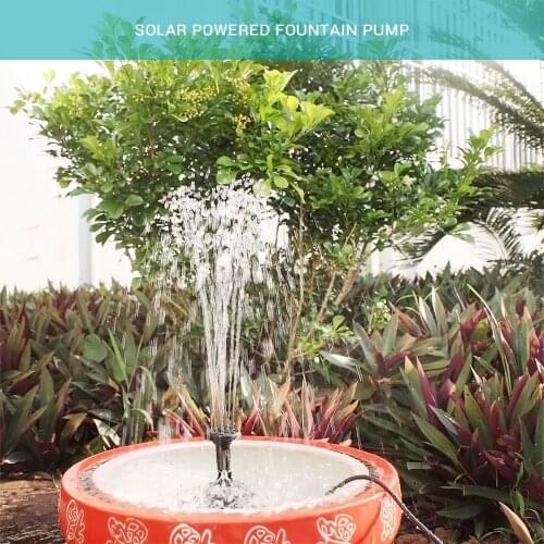 Floating Solar Fountain Garden Waterfall Fountain Pool Pond Bird Bath Solar Panel Powered Fountain Water Pump Garden Decoration