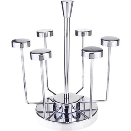 Water Cup Drying Rack Holder Stainless Steel Upside Down Wine Glass Holder Goblet Storage Rack Mug Holder for Kitchen