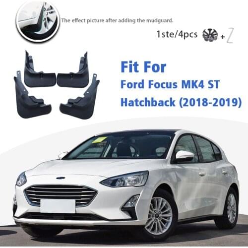 Mudguard For Ford Focus MK4 ST Hatchback/Sedan 2018-2019 Front Rear 4pcs Mudflap Mudguards car Accessories Mud Flap Guard Splash