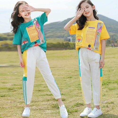 Baby clothing girl sets Clothes for teenagers Anime clothes casual girl clothing 7 to 8 years old Sport suit pants for baby