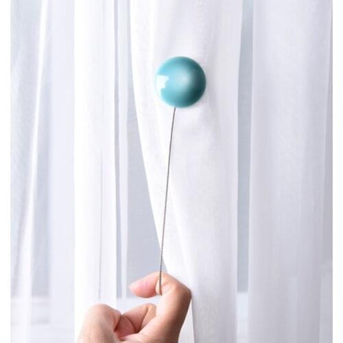 Simple style resin curtain strap tie household magnet curtain bracket cat eye button curtain European decorative curtain