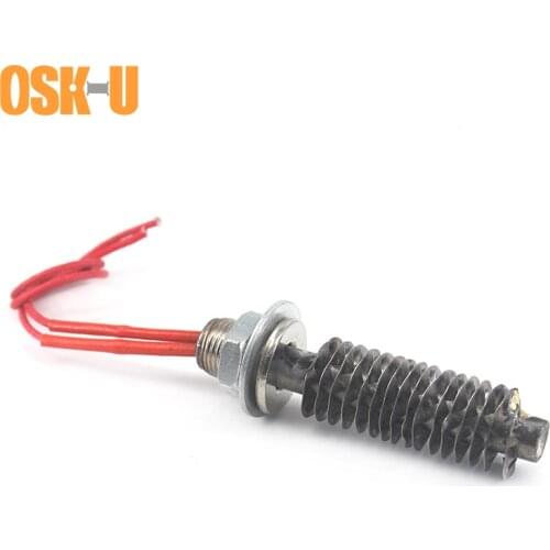 304SUS Fin Heater Element 220V 12mm Tube Diameter Fin Tubular Heating Element M18 Thread Cartridge Heater for Mould