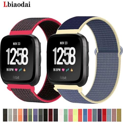 Nylon Strap for Fitbit Versa/Lite/Versa2 band Smart watch replacment Watchband Sport Loop Bracelet Fitbit Versa 2 band