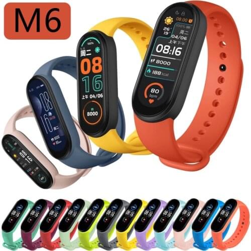 Watch Strap For Xiaomi Mi Band 6 Silicone Wristband Replacement Wristband For Mi Band 6 Strap Relogio Inteligente Smart Watch