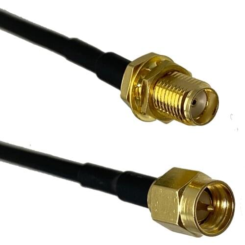 RG174 SMA Female jack Nut bulkhead to SMA Male Plug RF Jumper pigtail Cable 4inch~10FT
