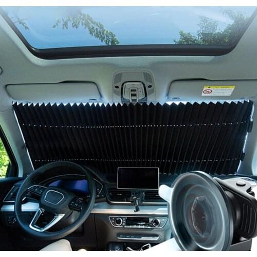 Car Sun Shade Cover Retractable Windshield Sunshade Auto Sun UV Protector Interior Windshield Protection Accessories Car Awning