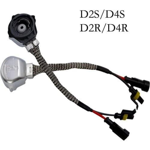 HID Wiring Harness D2S Adapter D2R D2C D4S D4R AMP Adapter Converter Wire Plug Cable Connectors D2S Socket Base Car Accessories
