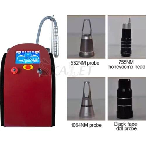 Non-invasive Tattoo Eyeline Lipline Removal Anti-wrinkle Nd Yag Laser Pico Laser 755 1064 532nm Black Wawa Picosecond Machine