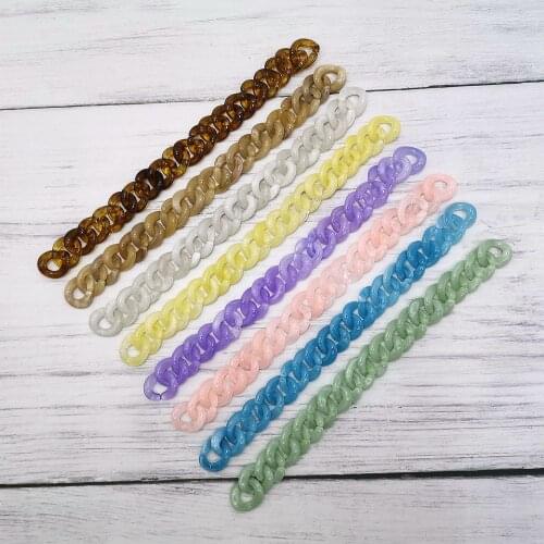 1.0 Meter Acrylic Chains Colors Strands Linked Bag Chains Women DIY Accessories Glasses Chain Components New