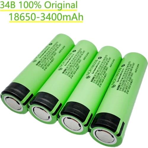 1/2/4/6/8/10pcs 100% New 3400mAh Original NCR18650B 3.7v 3400 mAh 18650 Lithium Rechargeable Battery Flashlight batteries