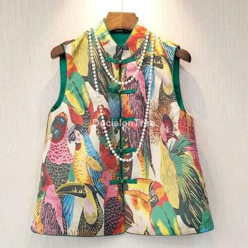 2021 embroidery qipao elegant chinese vests lady ethnic hanfu vest chinese traditional vest sleeveless ethnic china clothes