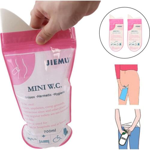 4Pcs Unisex Portable Car Emergency Urine Bag Mini Toilets Kids Using Outdoor 700ml Pee Bags Vomit Trash Bag