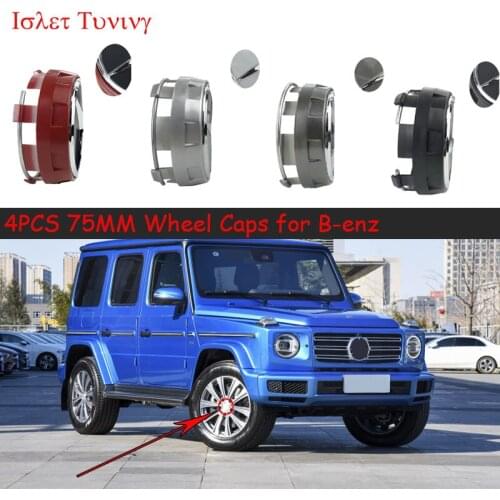 4pcs/Pack 75mm Wheel Caps Rim for Mercedes-benz Center Hub Caps Emblem Car Accessories Styling Parts