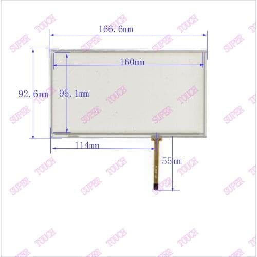 7inch 4 line For Car DVD touch screen panel 167mm*93mm this is compatible 167*93 TouchSensor FreeShipping