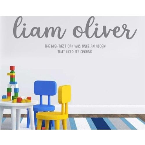 Baby Boy Quotes Name Nursery wall sticker kids rooms decoration personality Name Decal Sayings Stickers Vinyl home decor HY232