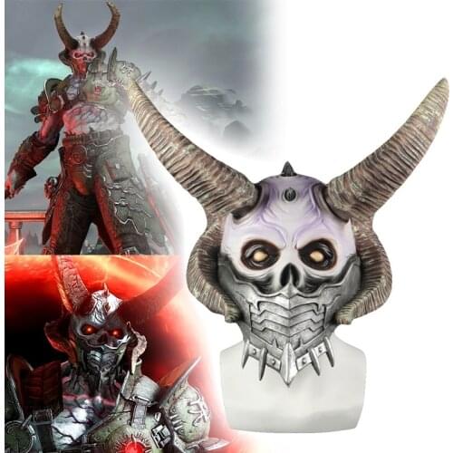 DOOM Eternal Marauder Cosplay Costume Masks Latex Mask Adult Full Face Props Halloween