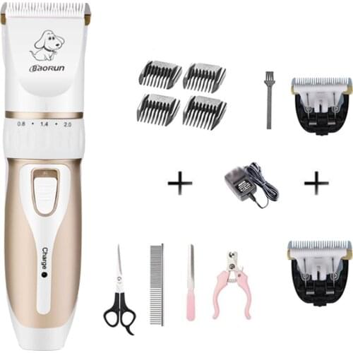 Baorun P3 Electric Hair Clipper Pet Shaver Rechargeable Teddy Bear Dog Cat Hair Clip Knife Puppy Hair Clipper Copper pet trimmer