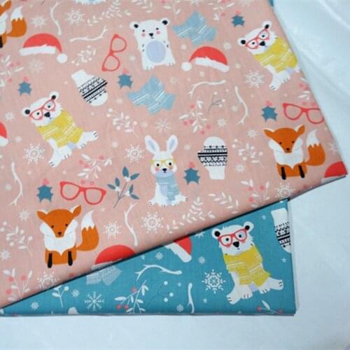 Animal Printed Cotton Patchwrok fabric Cotton Twill Fabric Cotton Quilting Fabric for DIY Sewing Bed Sheet Dress making fabric