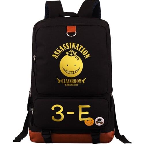 New Gold Anime Assassination Classroom Boys Girl Kids School Book Bags Women Bagpack Teenagers Canvas Men Laptop Travel Backpack