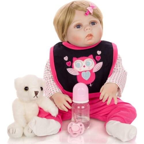 Real reborn baby doll toy for children gift 23" all body silicone vinyl dolls newborn girl reborn toddler bebe bonecas