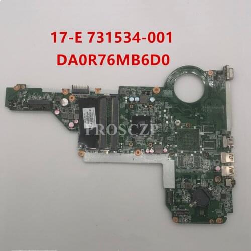 For 731534-501 731534-001 17Z-E100 17Z Laptop Motherboard DA0R76MB6D0 DA0R76MB6D1 A4-5000M CPU Onboard 100% Full test work