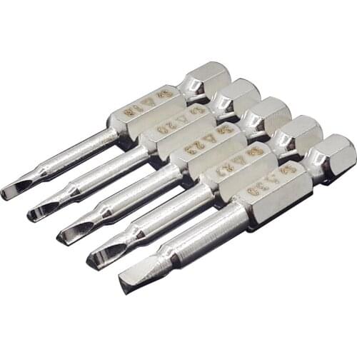 HHO-5Pcs Set Triple-cornered Screwdriver Bits S2 Steel 1/4 inch Hex Shank 50mm Long Screwdrier Set DIY Hand Tools