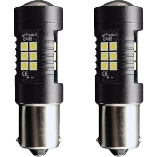 P21W LED 1156 BA15S LED Bulb Car Lights 1200Lm Turn Signal Reverse Brake Light DRL R5W 3030 LEDs 12V 24V Auto Lamp Bulb