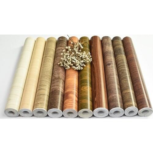 10M-PVC Wood Grain Sticker Self Adhesive Wallpaper Bedroom Wallpaper Kitchen Wall Sticker Cabinet Desktop Furniture Home Decor