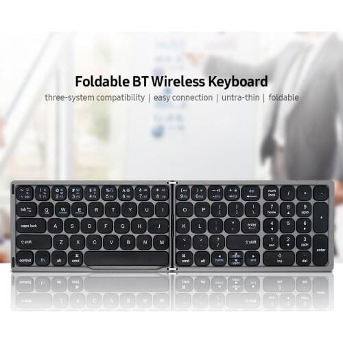 Folding Bluetooth Keyboard Wireless Mini Portable Keypad Support iOS/Android/Windows Smartphone Tablet PC Computer Laptops
