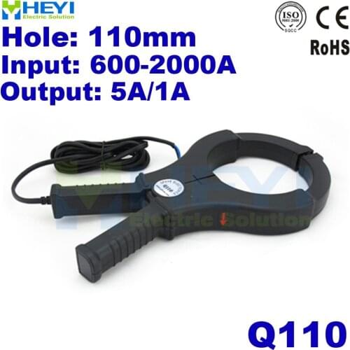 Clamp on current transformer Q110 ratio 600/5A to 2000/5A split core current transformers 110mm for Electrical metering systems