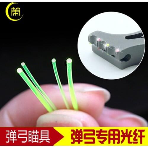 Fiber Optic Bow Sight Fiber 2 colors 3 Diameter 0.5mm 0.75mm 1.0mm for Slingshot or compound Bow sight Pin Bow sight Accessory