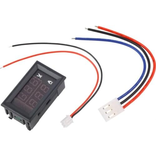 DC 100 V 10A Voltmeter Ammeter Blue + Red LED Digital Voltmeter Gauge Amp Dual Voltage Current for Home Tool Use