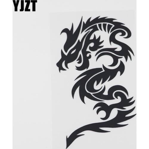 YJZT 9.2CMX15.9CM Funny Mural Design Art Tattoo Dragon Vinyl Car Sticker 13C-0168