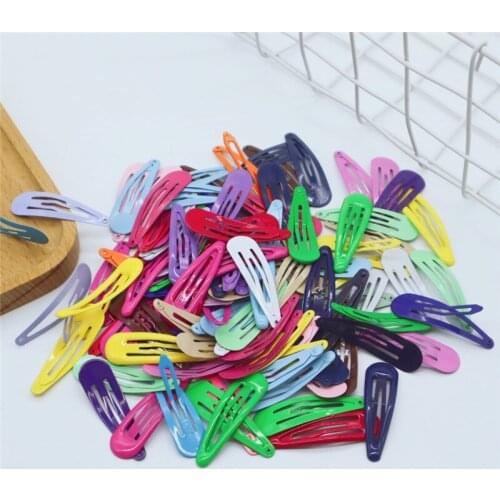 30Pcs/Lot Korean Metal Hair Clips Hair Accessories Dripping Hairpins Candy Color Princess Barrettes Solid Hairgrips for Girls