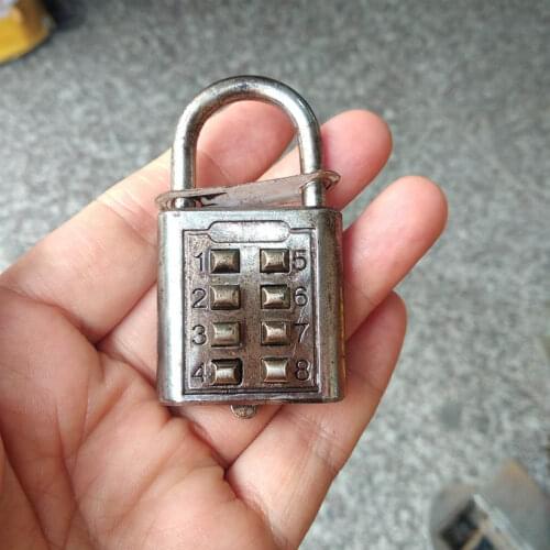 Vintage Style Door Lock With Password Key Phylum Guard Room Care Cupronickel Ancient Manor Case Different Passwords