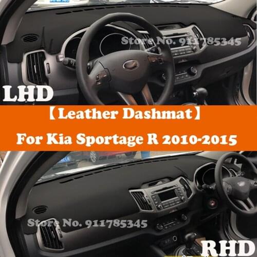 Suede Leather Dashmat Accessories Car-Styling Dashboard Covers Pad Sunshade For Kia Sportage R 2010 2011 2012 2013 2014 2015
