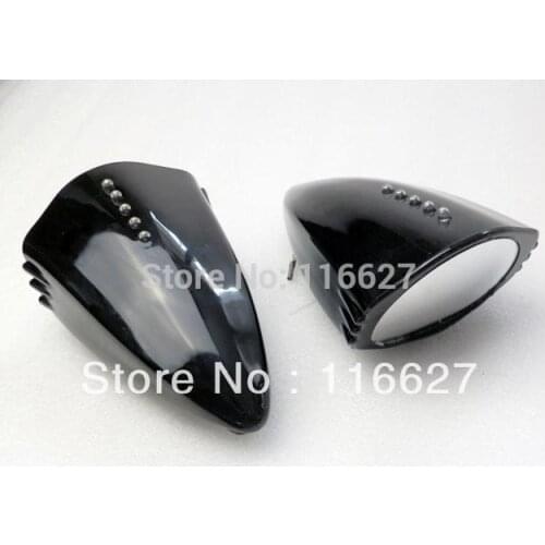Freeshipping Black Motorcycle LED Turn Signal Pig Spotter Mirror for Yamaha YZF R1 R6 R6S