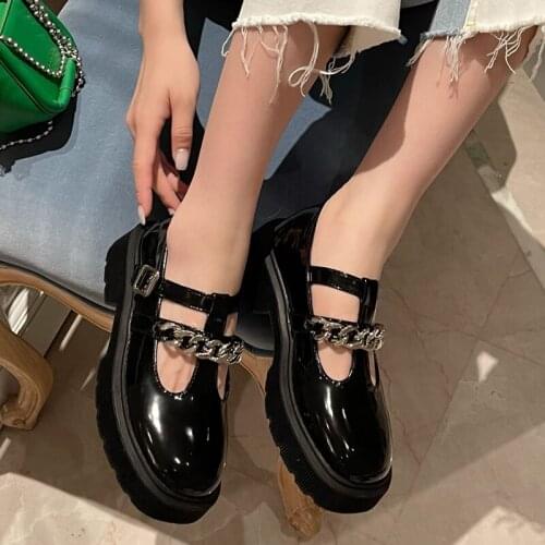 Korean Style Small Leather Shoes Spring And Summer New Fashion Metal Decoration Shallow Mouth Ladies Single Shoes