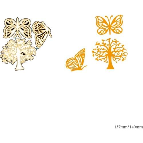 ZhuoAng Butterfly tree Cutting Dies for Card Making DIY Scrapbooking Photo Album Decoretive Embossing Stencial
