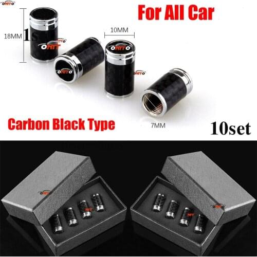 10set Auto Wheel Rim Valve Cap Covers Carbon Fiber With Box For Carolla Camry Reiz Sienna prius Land for Bora Jetta Fabia Superb