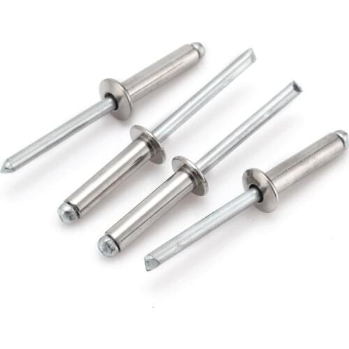 100PCS 304 semisteel M3.2*6 GB12618 Aluminium Blind Round Head Rivets Nail Decoration Pop Rivets