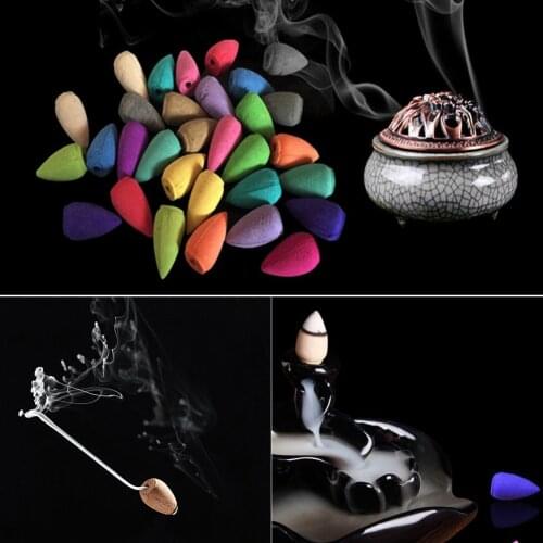 500G Natural Reflow Tower Incense Indian Cigarette Incense Cone Reverse Sandalwood Bullet (Mixed Flavor, about 280 Tablets)